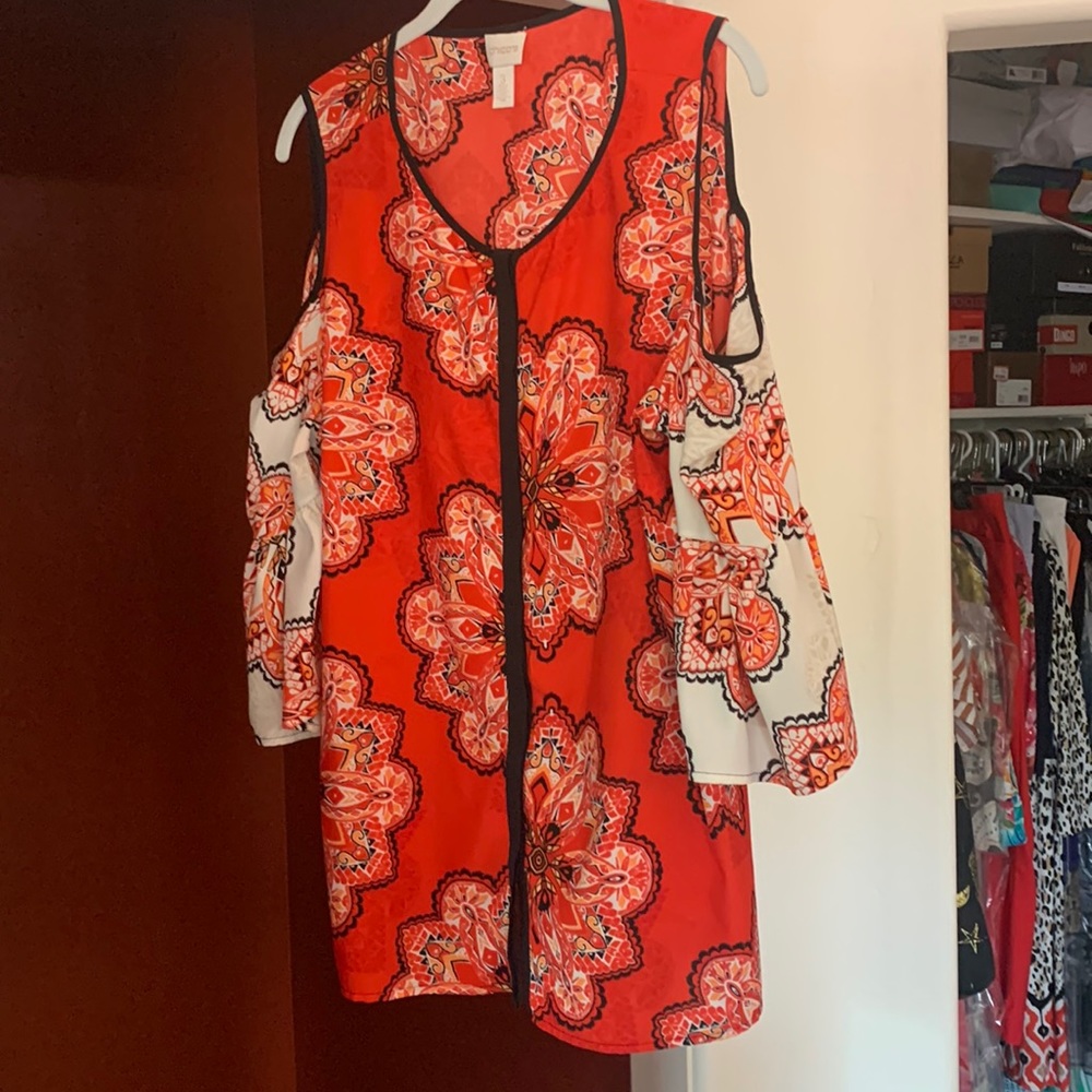 Chicos peep shoulder blouse